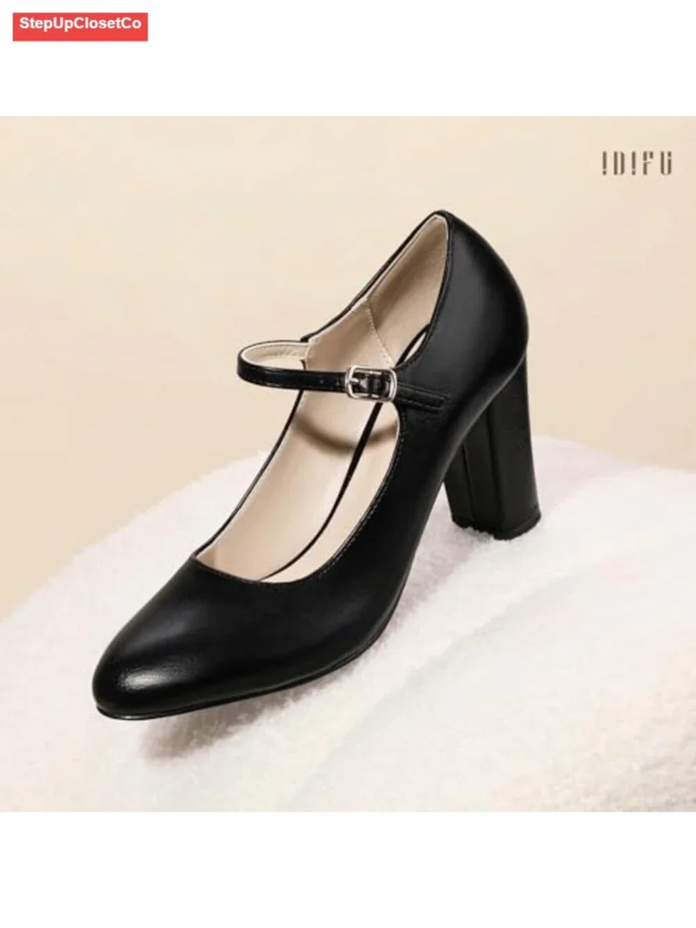 Women's Mary Jane Pumps High Chunky Block Heels Comfortable Formal Wedding